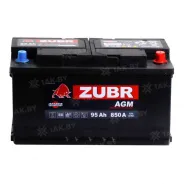 Zubr AGM 95 Ah, 850 A, 12 V, Обратная полярность, R+, L5, VRL5 92