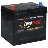 EUROSTART Asia (60 Ah) 480 A, 12 V Прямая, L+ D23 EU601JE