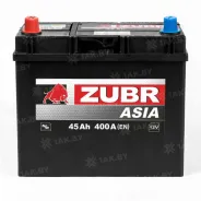 Zubr Ultra Asia 45 Ah, 400 A, 12 V, Прямая полярность, L+, B24, ZU451JS
