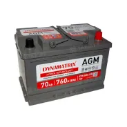 DYNAMATRIX (70 Ah) 760 A, 12 V Обратная, R+ L3 DEK700
