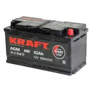 KRAFT (92 Ah) 850 A, 12 V Обратная, R+ L5 AGM-L5.