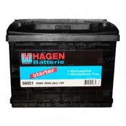 HAGEN (60 Ah) 500 A, 12 V Обратная, R+ L2