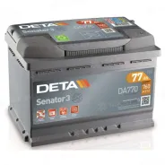 DETA (77 Ah) 760 A, 12 V Обратная, R+ L3