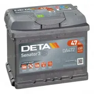 DETA (47 Ah) 450 A, 12 V Обратная, R+ L1