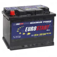 EUROSTART Blue (60 Ah) 500 A, 12 V Прямая, L+ L2 EB601SU
