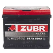 Zubr Ultra 55 Ah, 530 A, 12 V, Прямая полярность, L+, L2